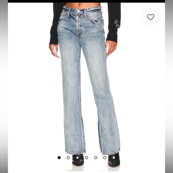 pistola Denim - Pistola Alexa High Rise Flare with Split Hem in Burke